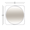 Poppy Mirror - White Rattan - Image 2
