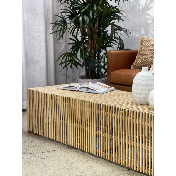 Zara Coffee Table - Natural Rattan - Image 3